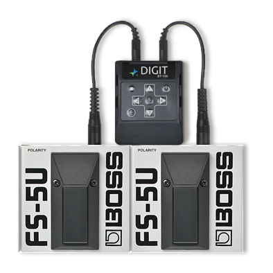 Airturn BT-106 DIGIT with 2 BOSS FS-5U Pedal