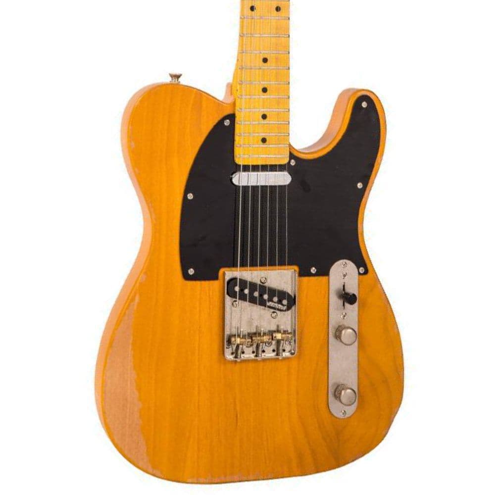 Vintage Icon Series V52 エレキギター Vintage V52 ICON Electric Guitar ~ Distressed Butterscotch