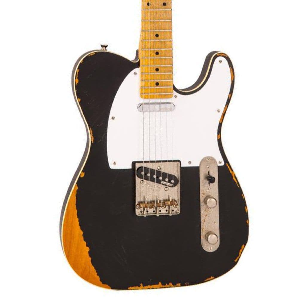 ヴィンテージ風エレキギター ブラック Vintage Icon V59 Vintage V59 ICON Electric Guitar ~ Distressed Black